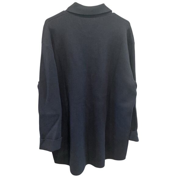 Babaton Womens Society Sweater Knit Size Large Navy Blue Jacket Schaket Aritzia - Picture 8 of 12